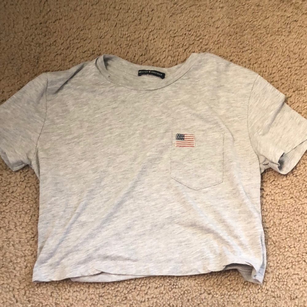 Gray cropped shirt